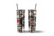 #592 CLEAR Classic Christmas- 20oz Skinny Straight- 9.4" x 8" Pattern Vinyl Wrap